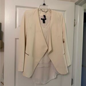 Cream Women's Blazer and dress tank